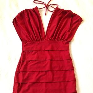 FITTED RED COKTAIL Dress